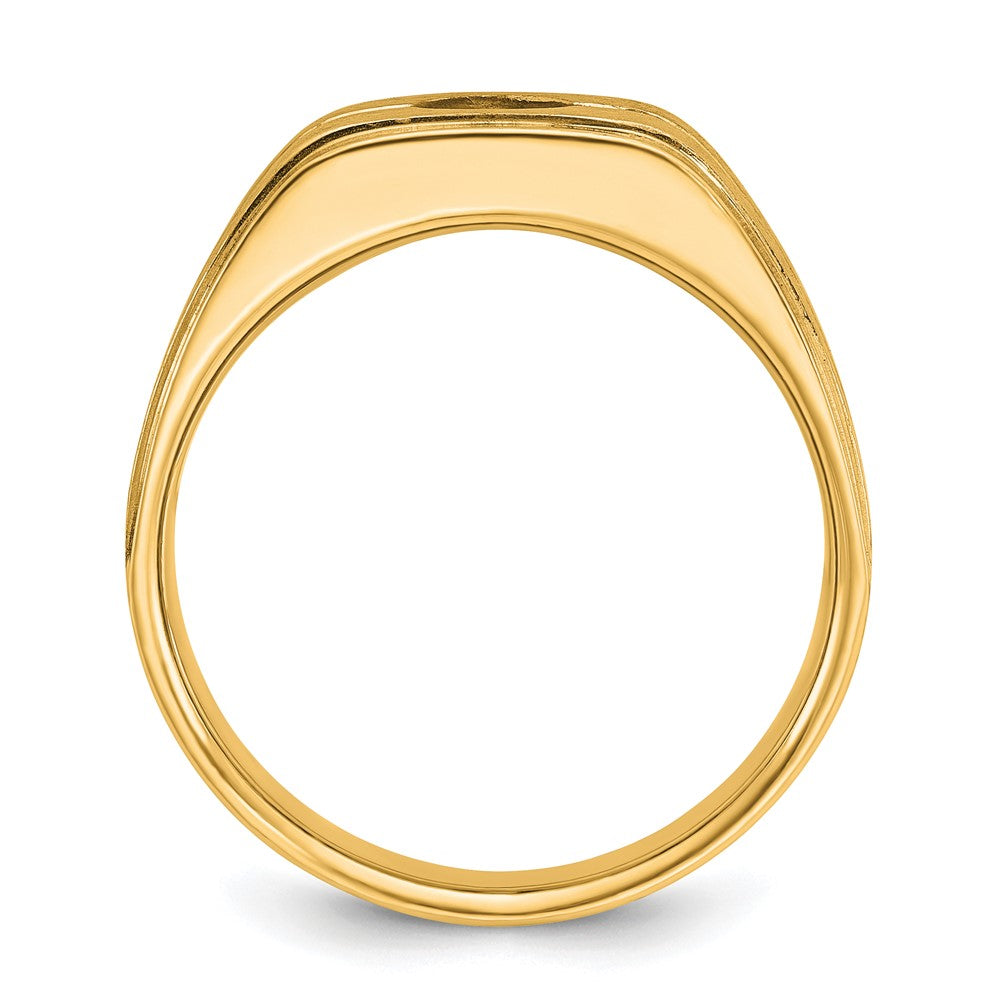 10K Gelbgold Ibgoodman Herren mit Schwarz Rhodium Satiniert Diamant Komplett Ring