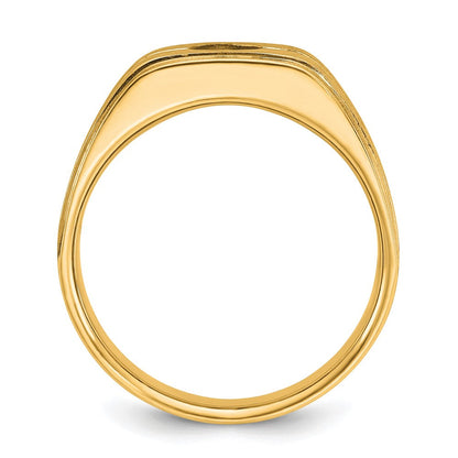 10K Gelbgold Ibgoodman Herren mit Schwarz Rhodium Satiniert Diamant Komplett Ring