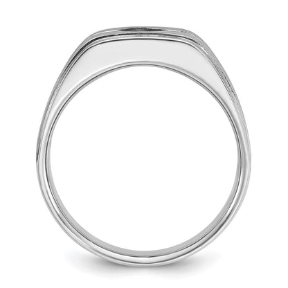 14K Weißgold mit Schwarzrhodinierung 0,2 ct. Laborgezüchteter Diamant VS/SI+ G+ Herrenring