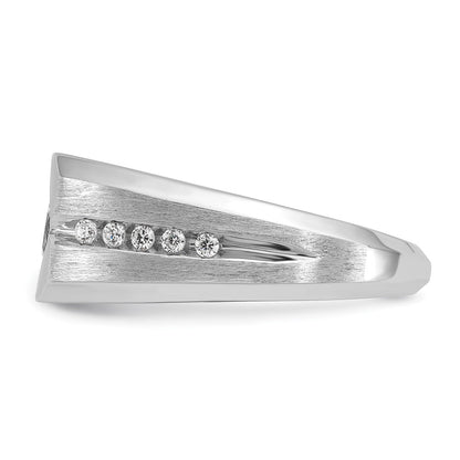 14K Weißgold Herrenring mit 1,2 ct. im Labor gezüchteten Diamanten VS/SI+ G+, poliert und satiniert