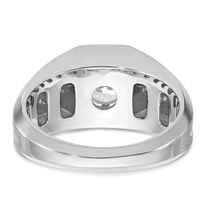 14K Weißgold Herrenring mit 1,2 ct. im Labor gezüchteten Diamanten VS/SI+ G+, poliert und satiniert