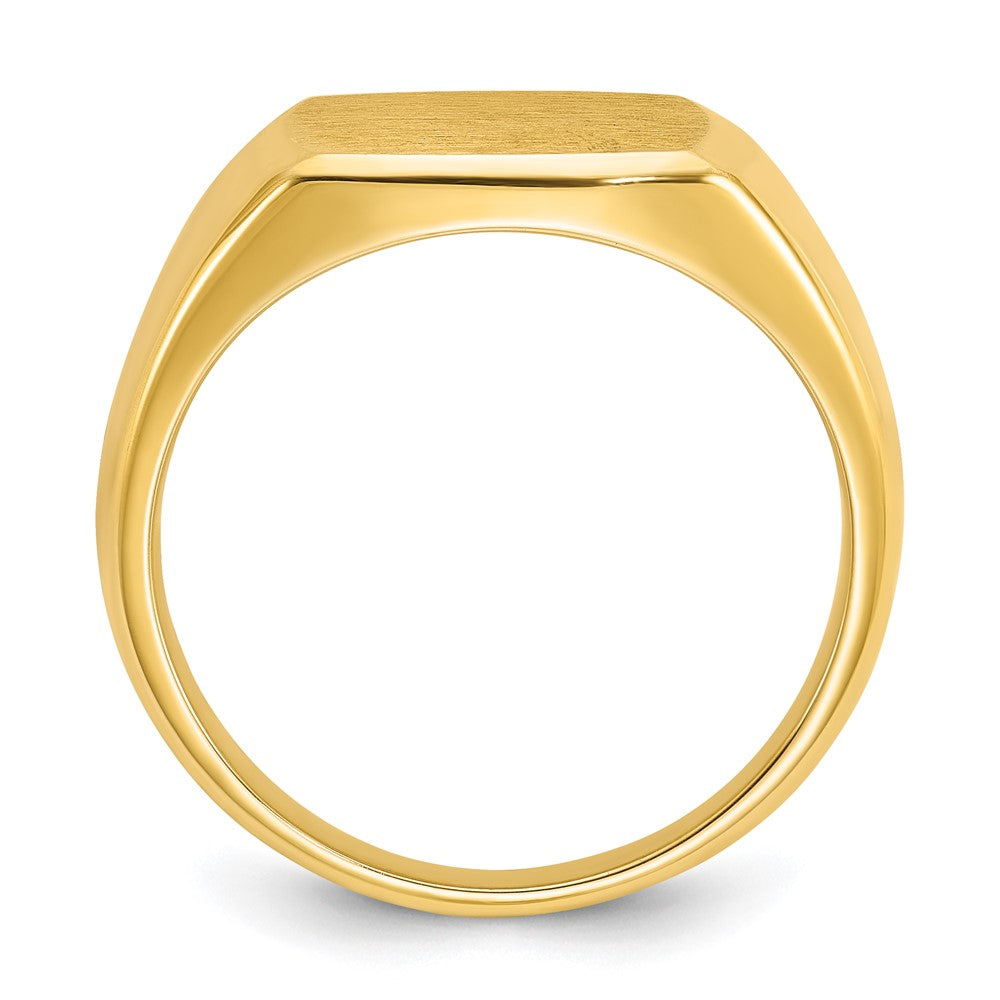 14K Gelbgold 14x14 mm Herren-Kissenschliff-Siegelring