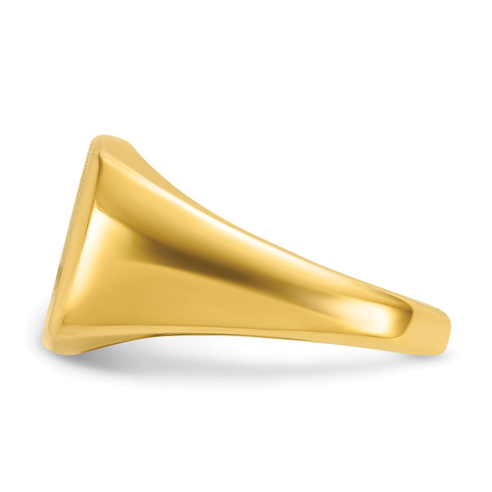 14K Gelbgold 14x14 mm Herren-Kissenschliff-Siegelring