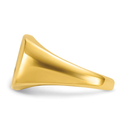 14K Gelbgold 14x14 mm Herren-Kissenschliff-Siegelring