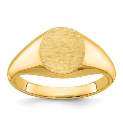 14K Gelbgold Herren-Siegelring, rund, 12x10 mm