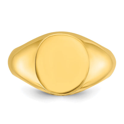14K Gelbgold Herren-Siegelring, rund, 14x12mm
