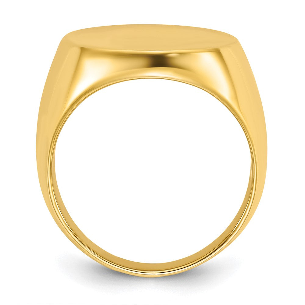 14K Gelbgold Herren-Siegelring, rund, 20x18mm