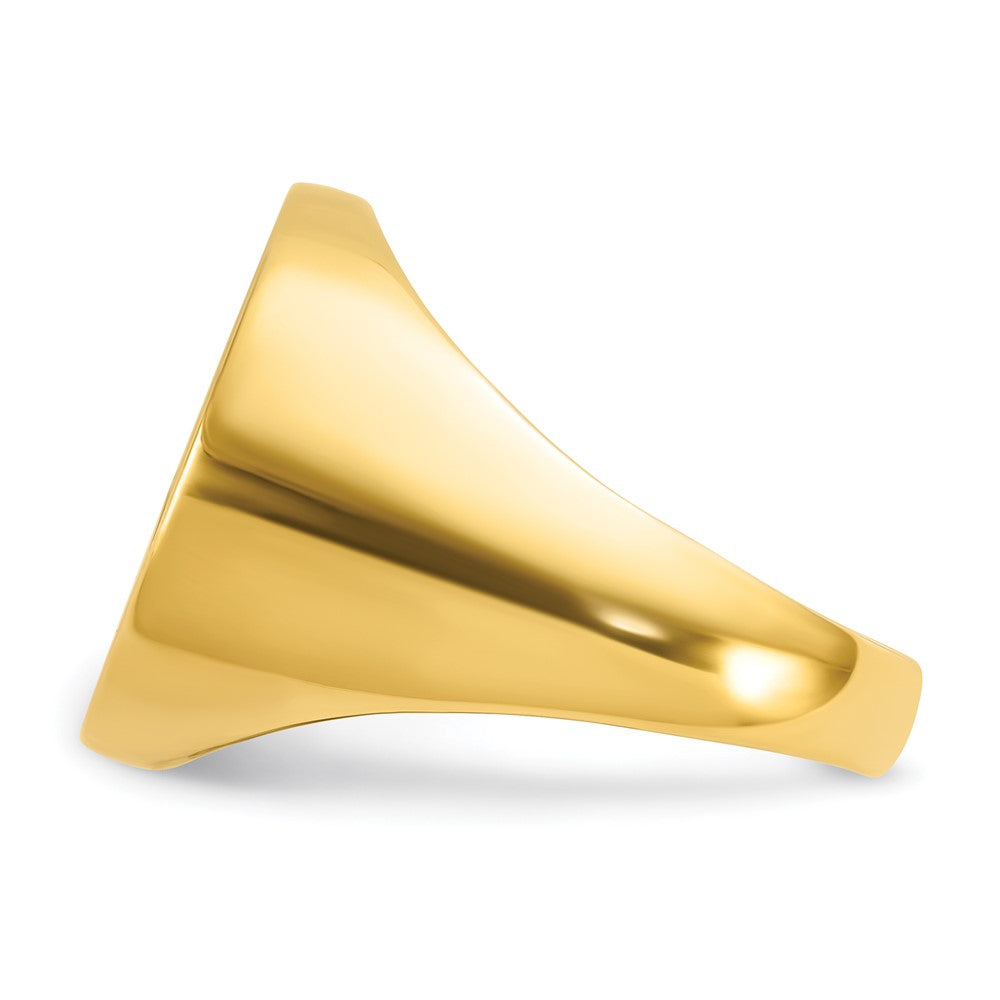 14K Gelbgold Herren-Siegelring, rund, 20x18mm
