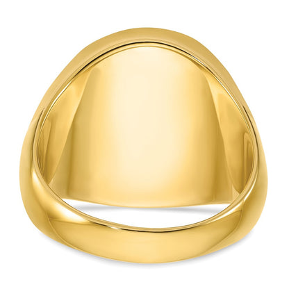 14K Gelbgold Herren-Siegelring, rund, 20x18mm