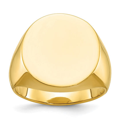 14K Gelbgold Herren-Siegelring, rund, 20x18mm