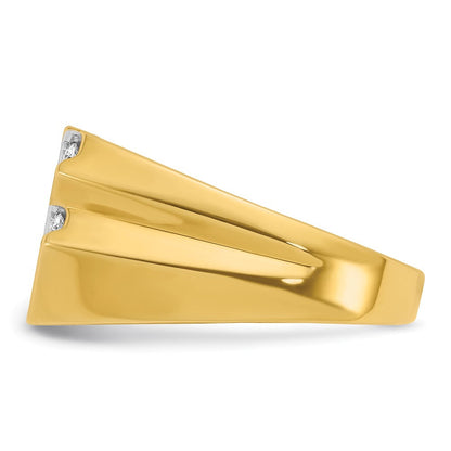 14K Gelbgold Diamant-Ring für Herren, 0,75K