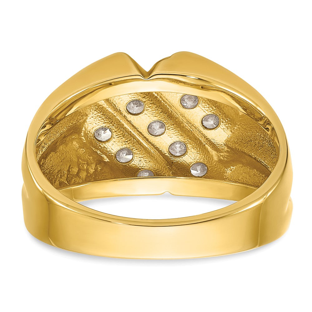 14K Gelbgold Diamant-Ring für Herren, 0,75K
