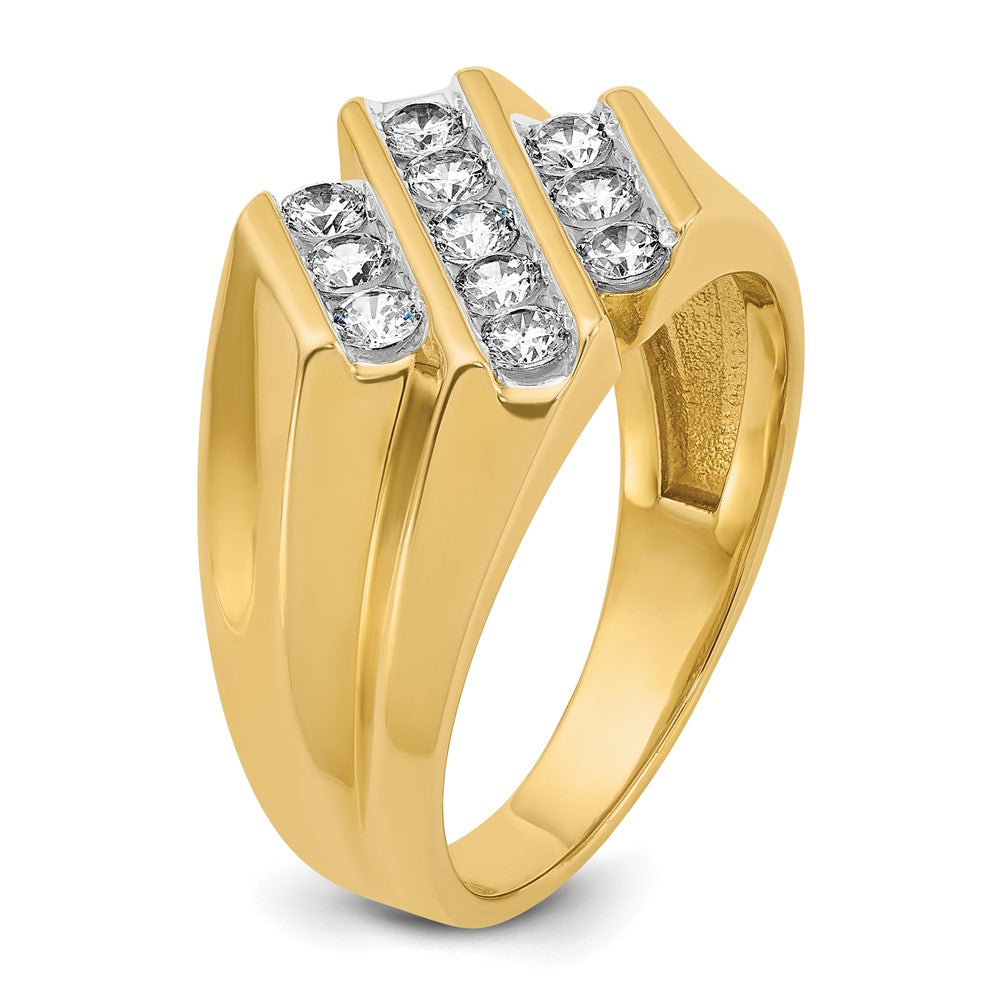 14K Gelbgold Diamant-Ring für Herren, 0,75K