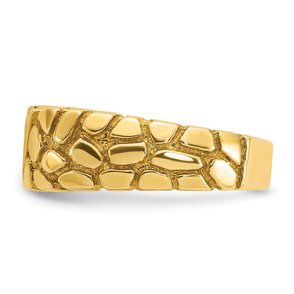 14K Gelbgold Herren-Ring mit 0,25K Diamant-Nugget, komplett