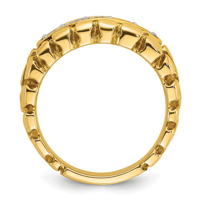 14K Gelbgold Herren Diamant-Nugget-Ring, komplett, 1K