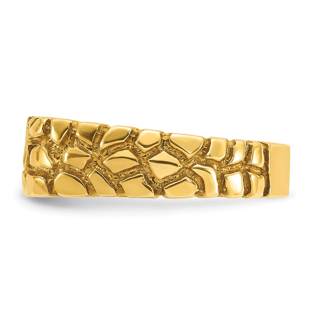 14K Gelbgold Diamant-Nugget-Ring für Herren mit 0,25K