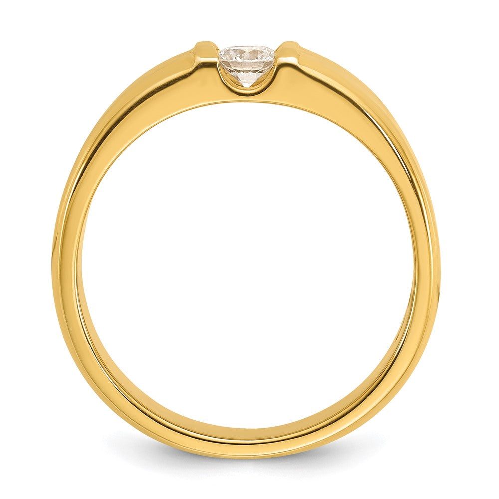14K Gelbgold Diamant-Ring für Herren, 0,25K