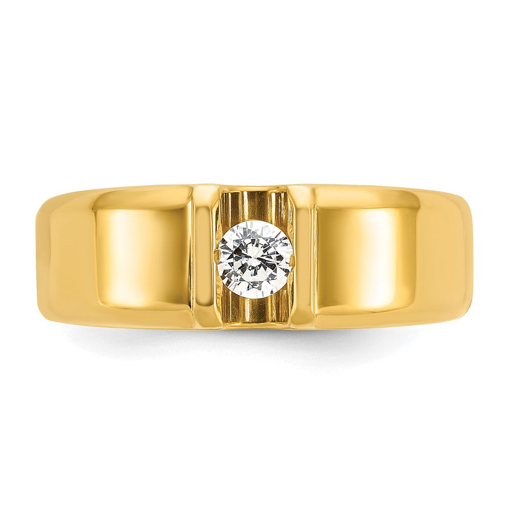 14K Gelbgold Diamant-Ring für Herren, 0,25K