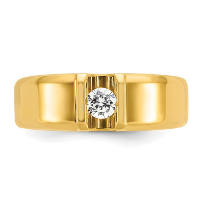 14K Gelbgold Diamant-Ring für Herren, 0,25K