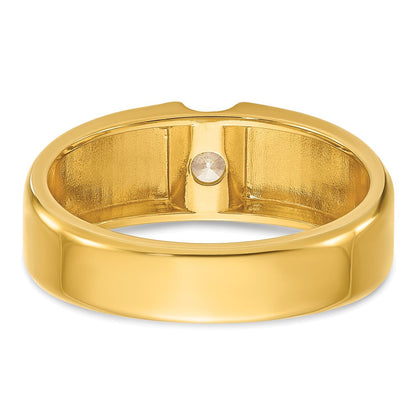 14K Gelbgold Diamant-Ring für Herren, 0,25K