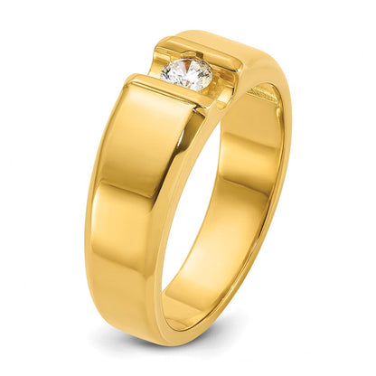 14K Gelbgold Diamant-Ring für Herren, 0,25K