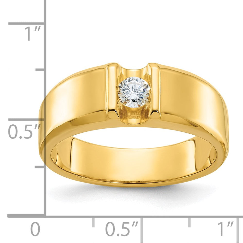 14K Gelbgold Diamant-Ring für Herren, 0,25K