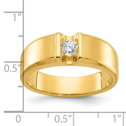 14K Gelbgold Diamant-Ring für Herren, 0,25K