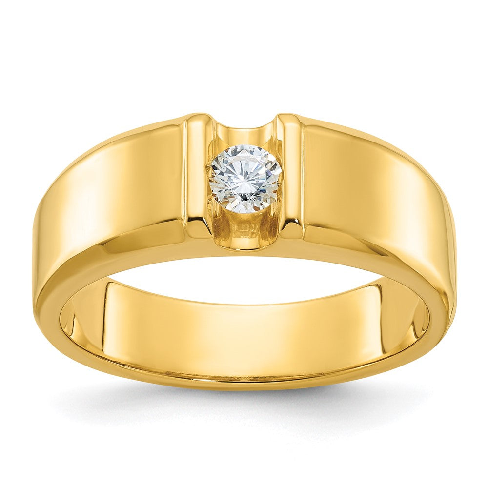 14K Gelbgold Diamant-Ring für Herren, 0,25K