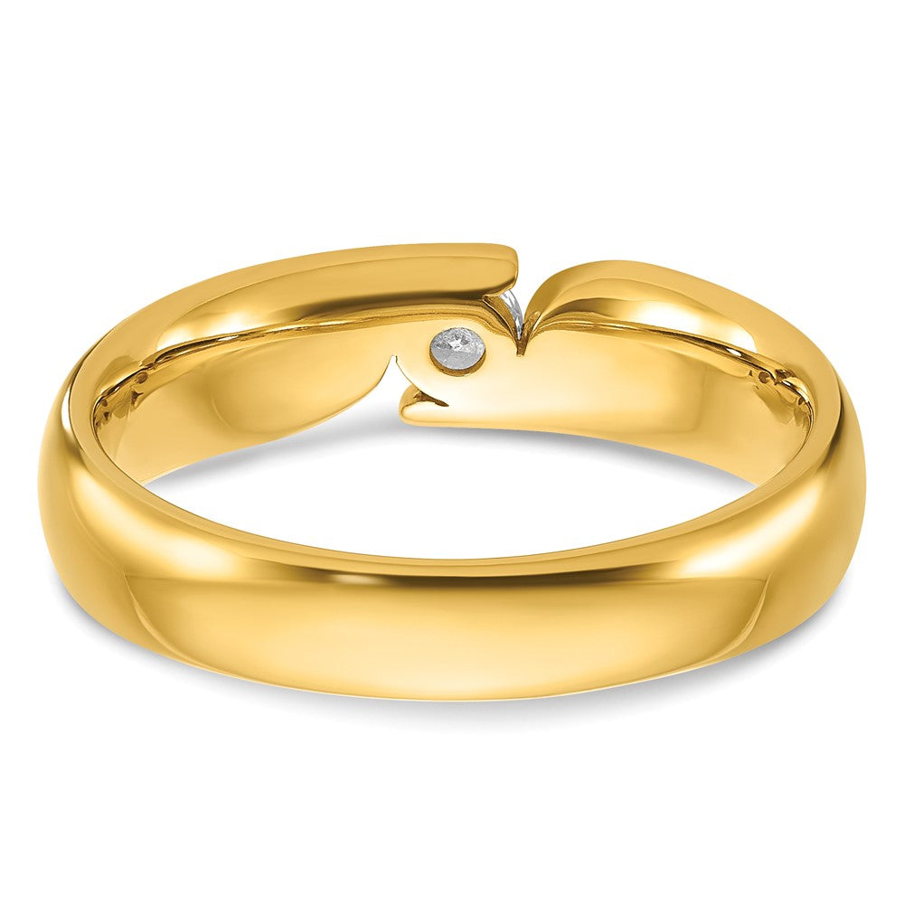 14K Gelbgold Herren-Ring mit 0,25 ct. Diamant