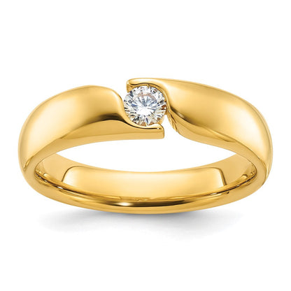 14K Gelbgold Herren-Ring mit 0,25 ct. Diamant