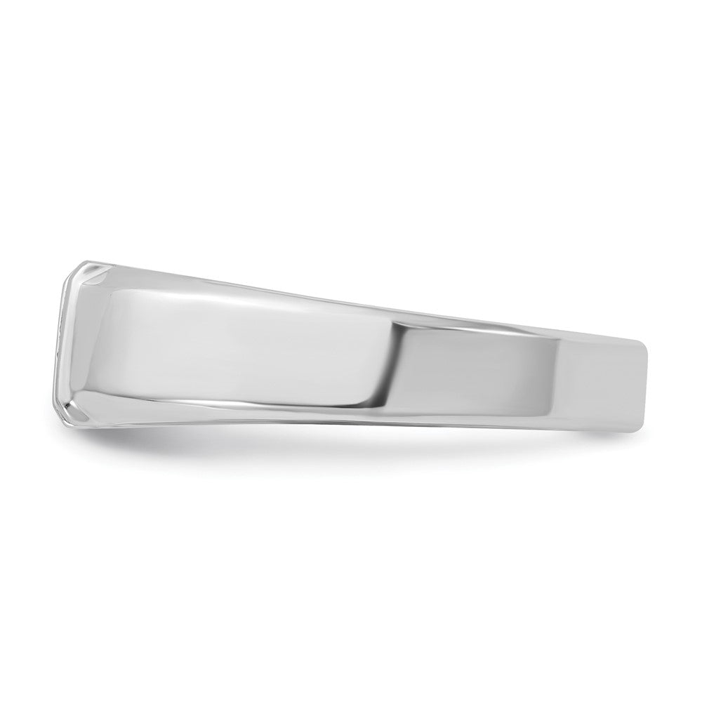 14K Weißgold Herren-Ring mit 0,5K Diamanten, komplett besetzt