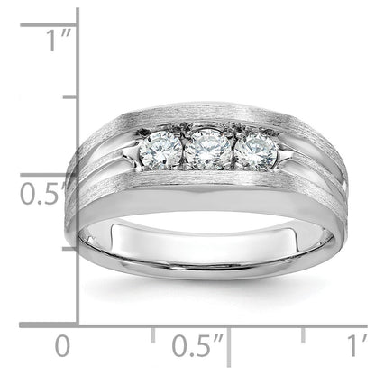 14K Weißgold Herren-Diamantring, 0,5K, komplett