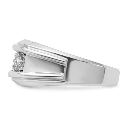 14K Weißgold Herren-Diamantring, 1K, komplett