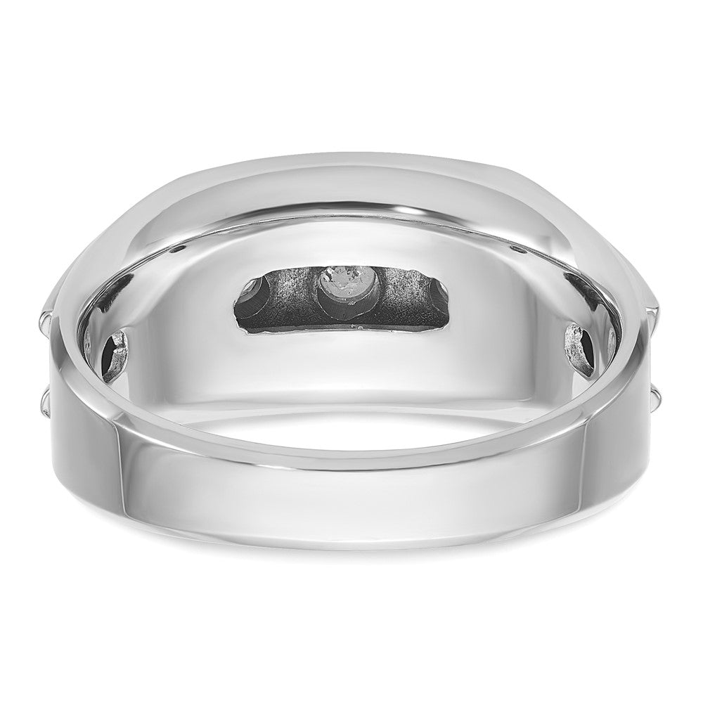 14K Weißgold Herren-Diamantring, 1K, komplett