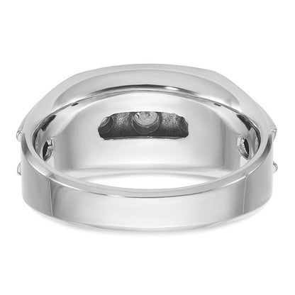 14K Weißgold Herren-Diamantring, 1K, komplett