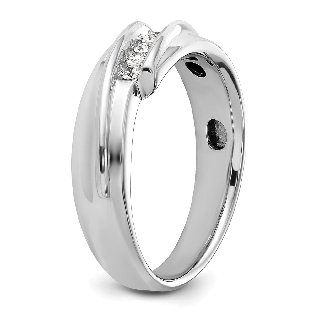 14K Zweifarbiges Gold Herren-Diamantring mit 0,16K
