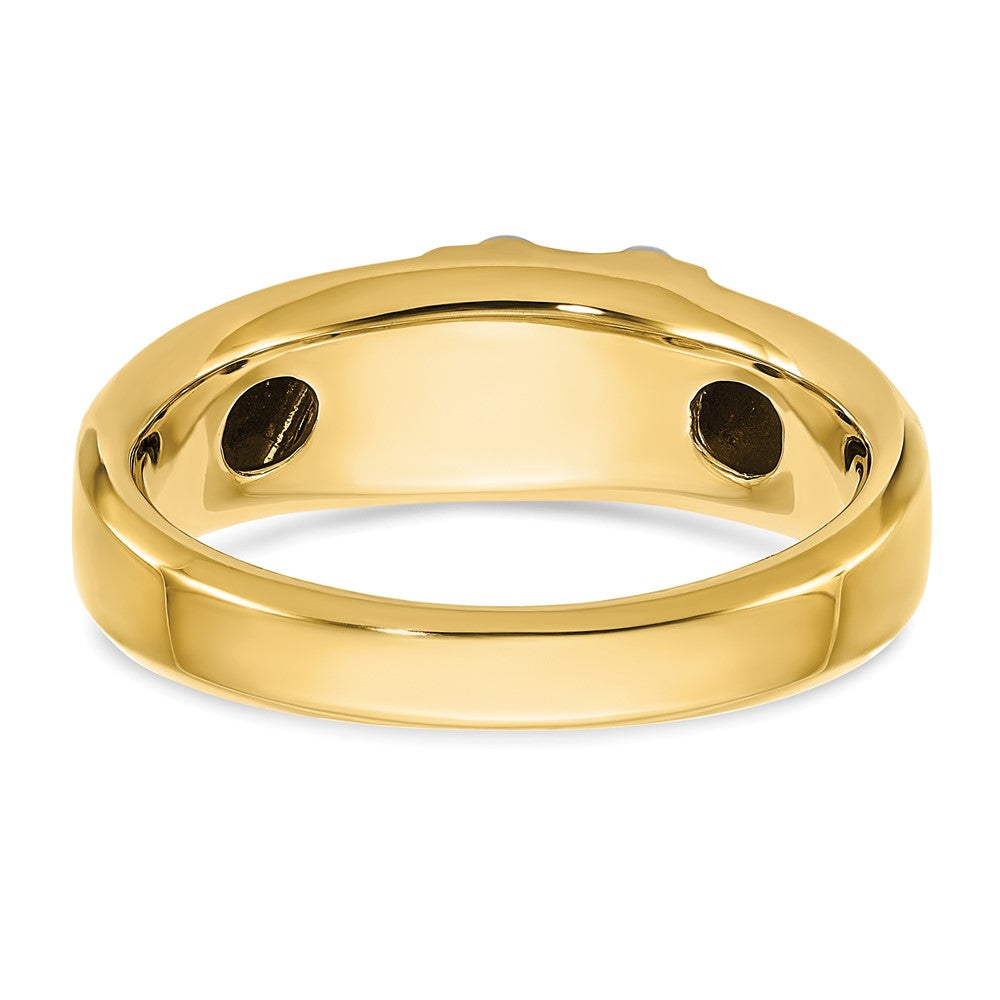 14K Bicolor Gold Herren Diamantring, 0,17 ct