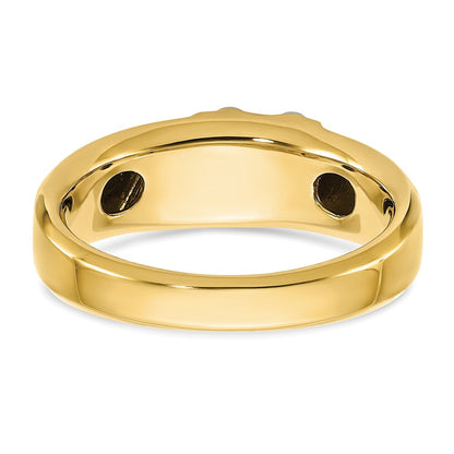 14K Bicolor Gold Herren Diamantring, 0,17 ct