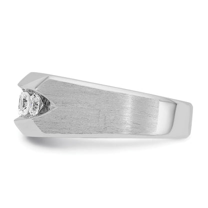 14K Weißgold Fünf-Steine-Ring mit 1 ct. im Labor gezüchteten Diamanten VS/SI+ G+, poliert und satiniert, für Herren