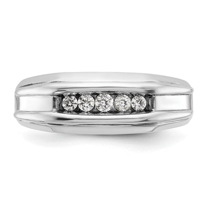 14K Bicolor-Gold Herren-Ring mit 0,25K Diamanten, komplett