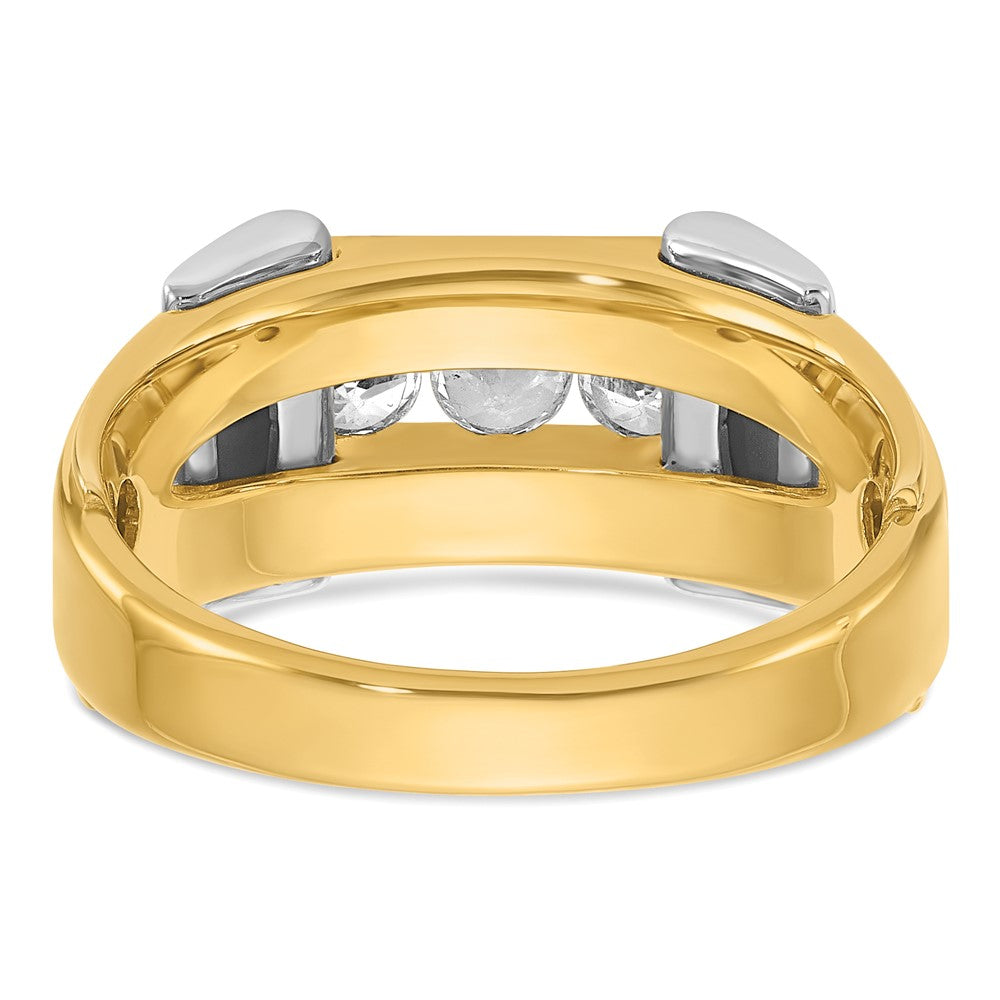 14K Bicolor-Gold Herren-Ring mit 0,5 ct. Diamant