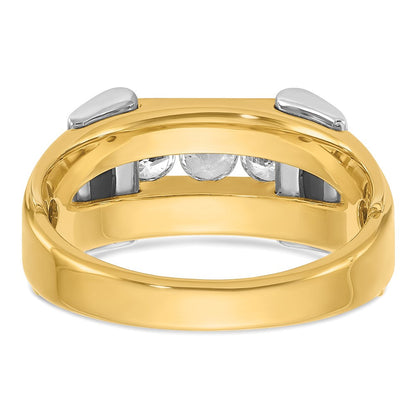14K Bicolor-Gold Herren-Ring mit 0,5 ct. Diamant