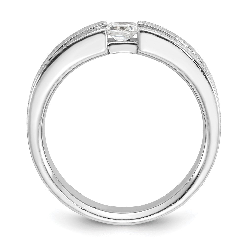 14K Weißgold Herren-Diamantring mit 0,75 ct