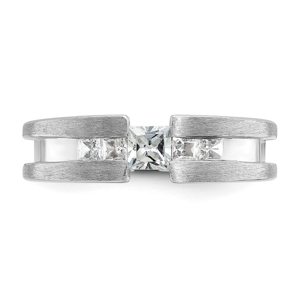 14K Weißgold Herren-Diamantring mit 0,75 ct