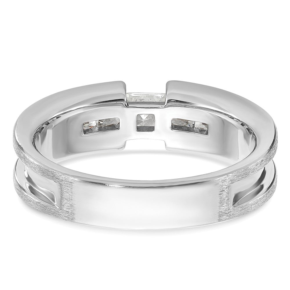 14K Weißgold Herren-Diamantring mit 0,75 ct