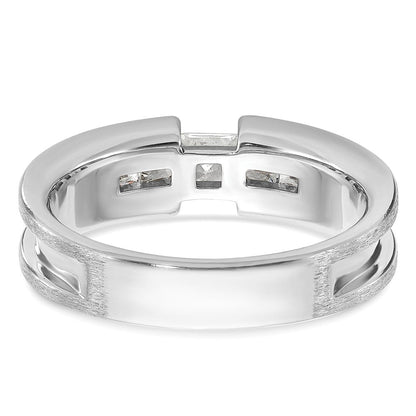 14K Weißgold Herren-Diamantring mit 0,75 ct