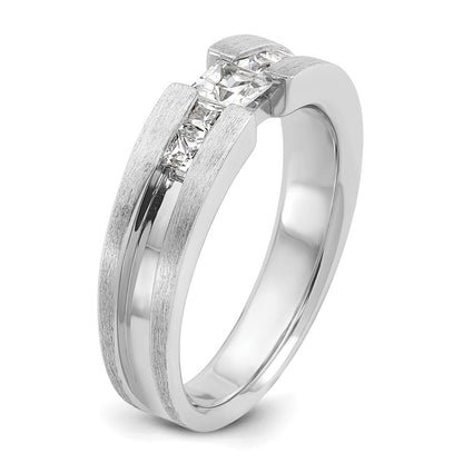 14K Weißgold Herren-Diamantring mit 0,75 ct