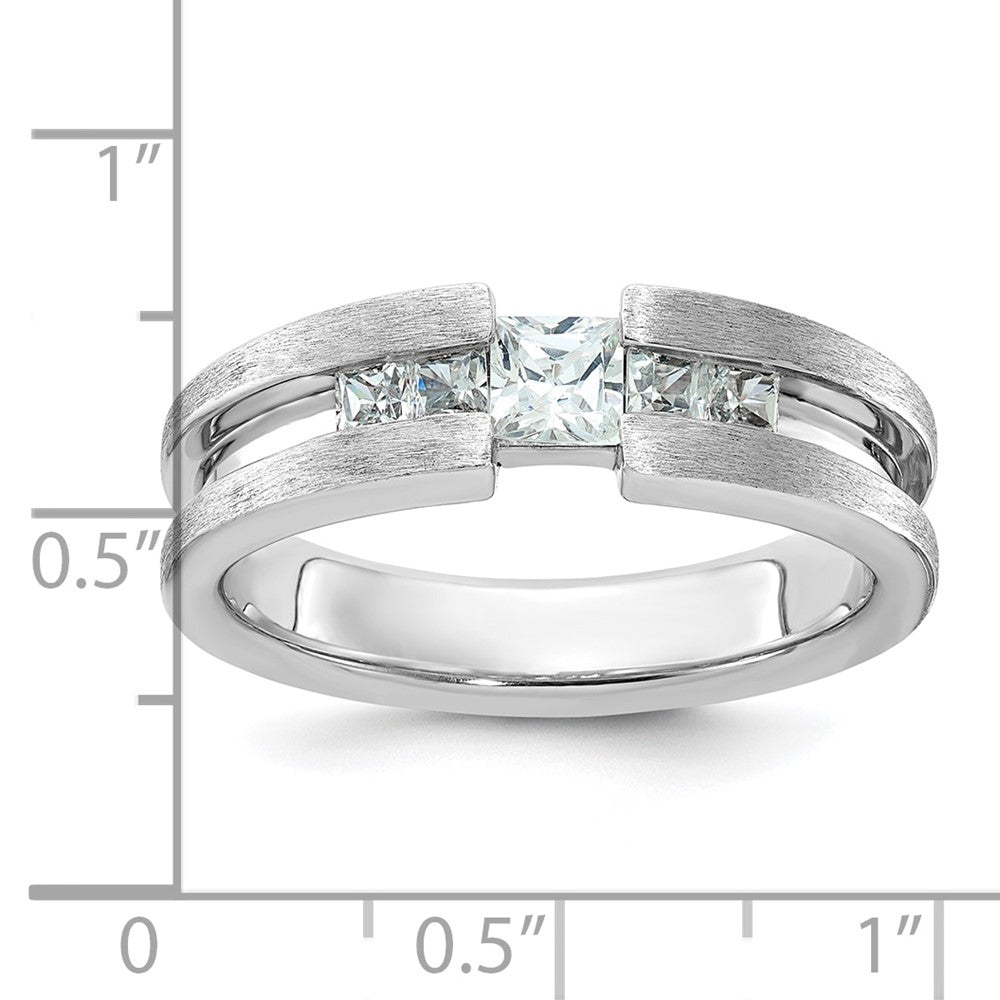 14K Weißgold Herren-Diamantring mit 0,75 ct