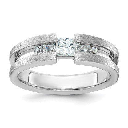 14K Weißgold Herren-Diamantring mit 0,75 ct