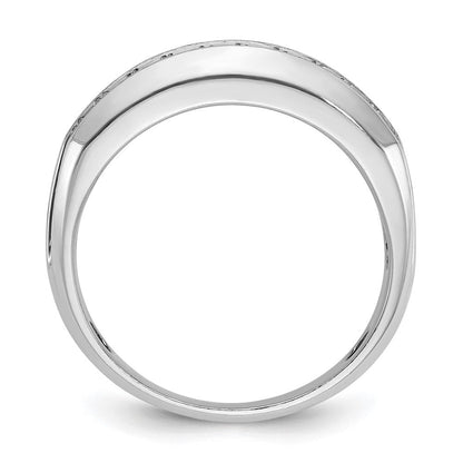 14K Weißgold Herren-Diamantring mit 1,1K, komplett